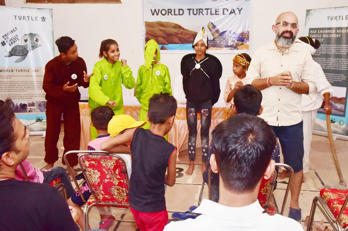 Turtle Limited commemorates World Turtle Day with release of hundreds of critically endangered Turtle hatchlings into the Chambal river